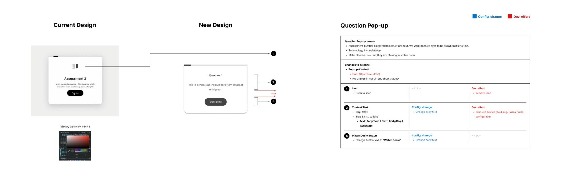 DBFS changes classified as configuration or development work