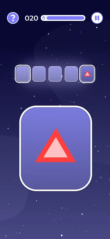 Space Cards Memory N-Back gameplay