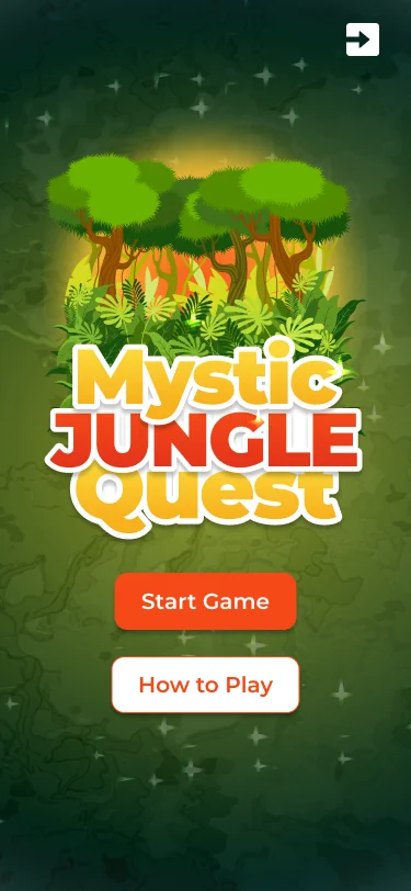 Mystic Jungle Quest start screen