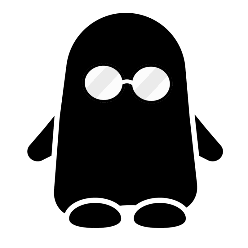 Akshat's mascot, a friendly blob wearing round sunglasses